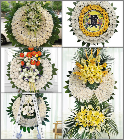 山东济宁泗水县泗张镇黑山沟村花圈速递